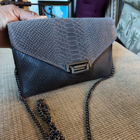 Vintage Crocodile Embossed Leather Bag. Excellent condition - Picture 3 of 15